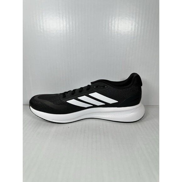 Size 10.5 Men’s Adidas RUNFALCON 5 CLOUDFOAM Running Sneakers Shoes Black White main image 5